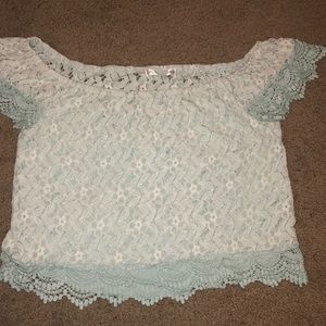 Lace off the shoulder top